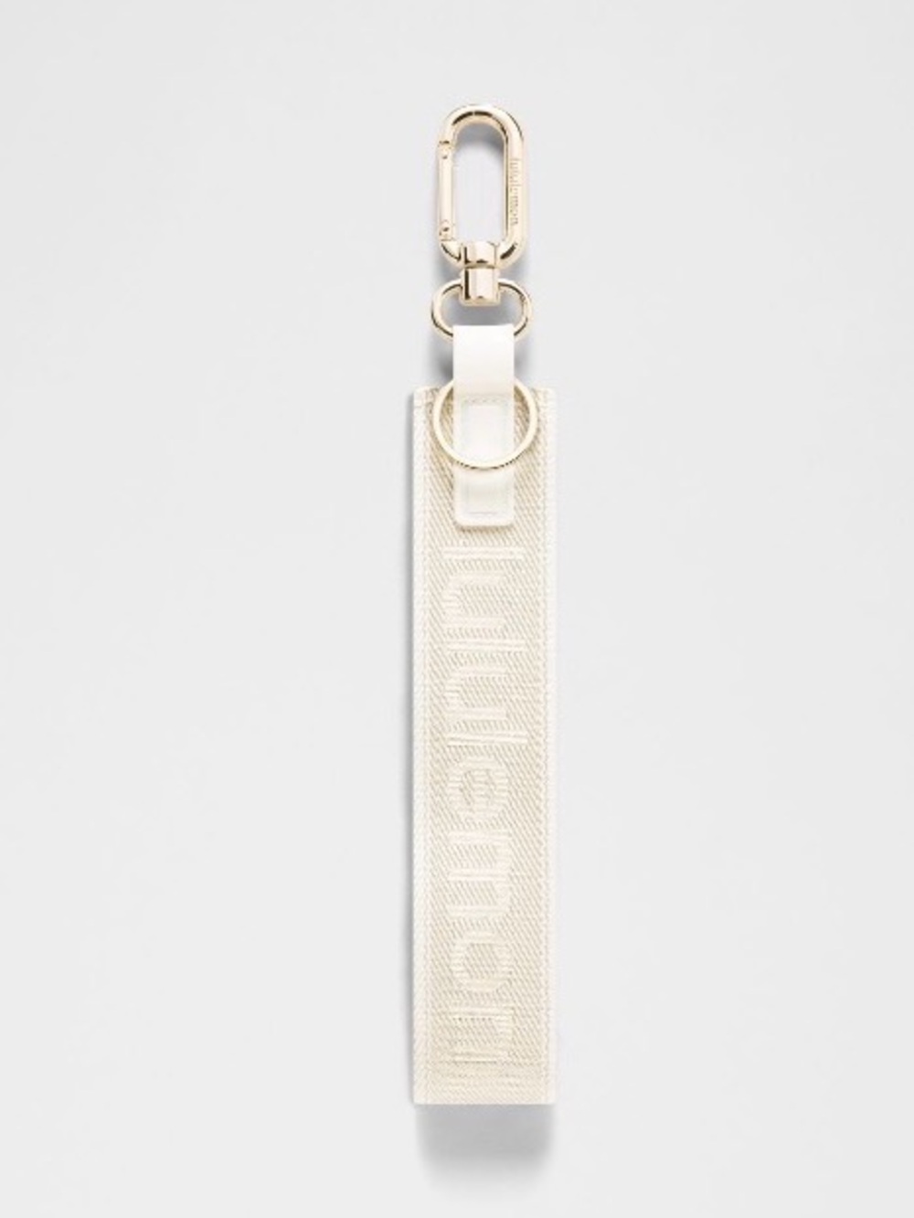 lululemon athletica Ivory Key & Card Holder Strap with Gold Hardware